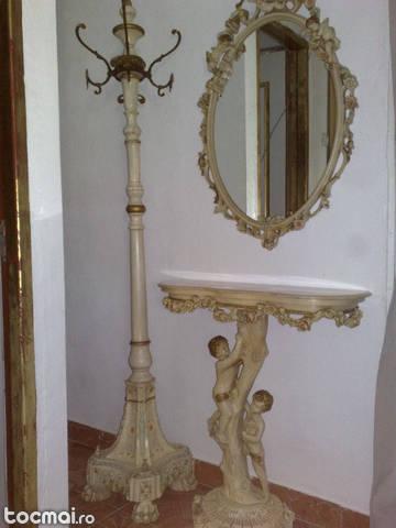 consola cu oglinda stil baroc venetian/ set hol