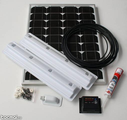 Sistem Fotovoltaic pentru rulote/ Kit 50 Wp 12V