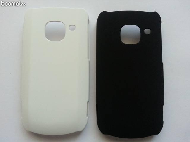 Husa hard case dedicata nokia c3 alba, neagra