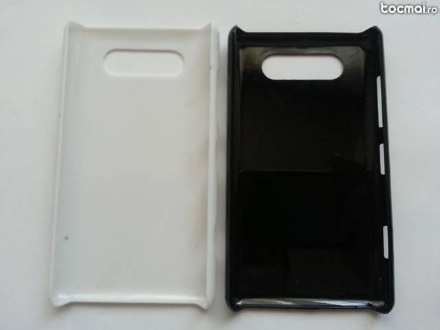 Husa hard case dedicata Nokia Lumia 820 alba, neagra