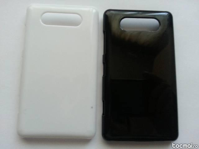 Husa hard case dedicata Nokia Lumia 820 alba, neagra