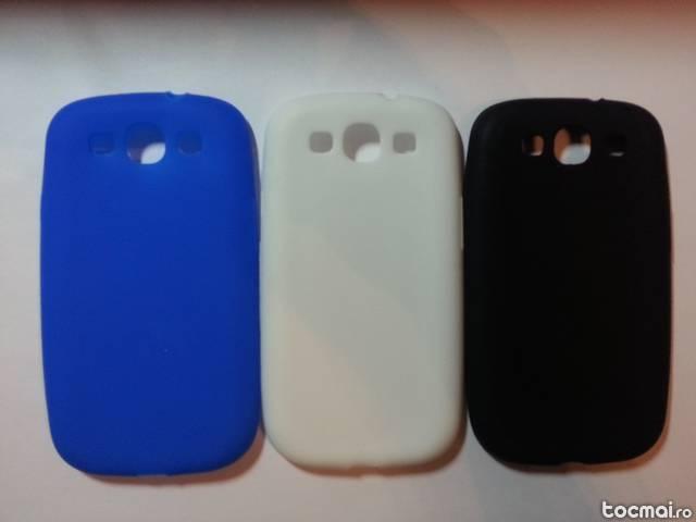 Husa silicon dedicata Samsung Galaxy S3 i9300 albastra