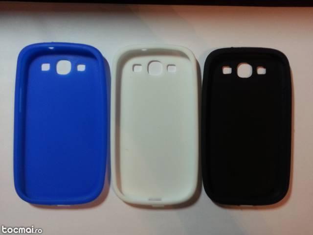 Husa silicon dedicata Samsung Galaxy S3 i9300 albastra