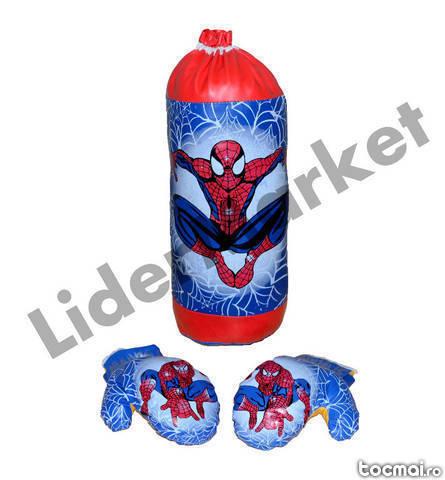 Sac de box cu manusi Spider- Man pentru copii