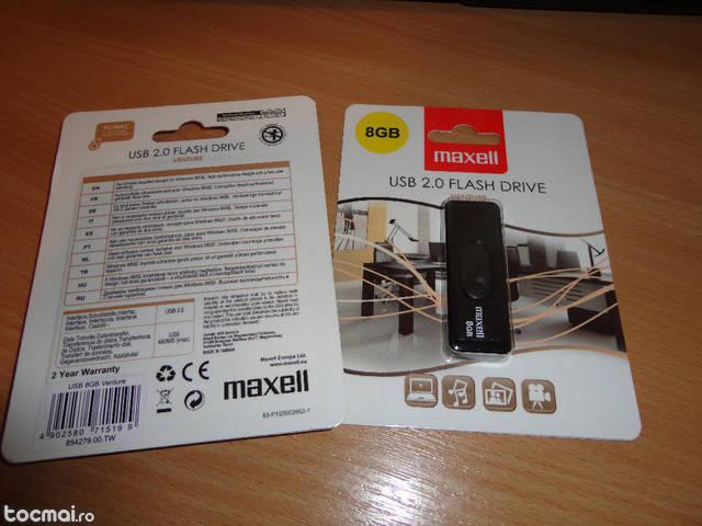 Stick USB 8 GB Maxell Venture. USB flash drive 8GB NOU!!