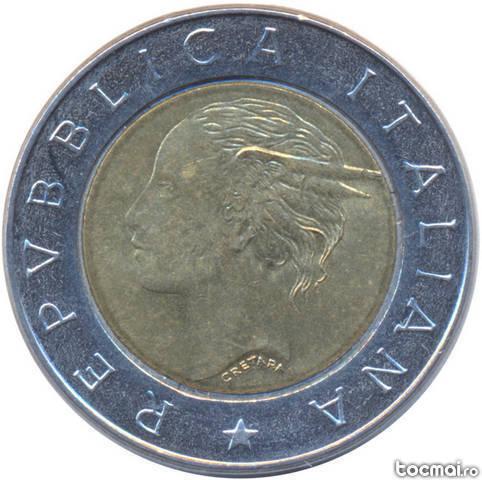 moneda 500 Lire 1993 Republica Italiana, moneda comemorativa