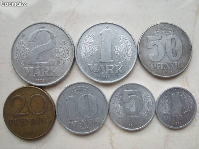 Lot monede circulate R D Germana- 7 buc