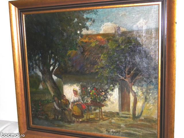 Negociabil Tablou vechi, ulei pe panza, Acs Agoston(1881- 1947)