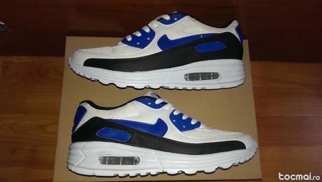 Adidasi nike air max dama alb cu albastru model nou