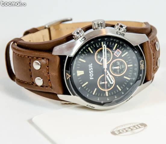 Fossil coachman chronograph brown leather mens ch2891