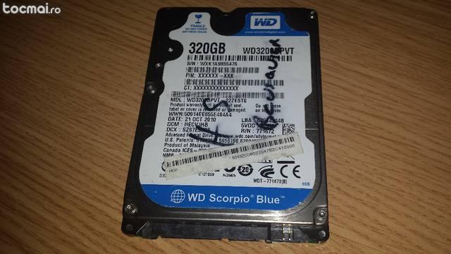 Hdd laptop sata 320gb Western digital defect