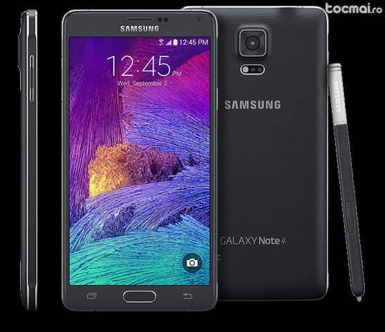 Samsung Galaxy Note 4, black, la cutie + husa activa Samsung