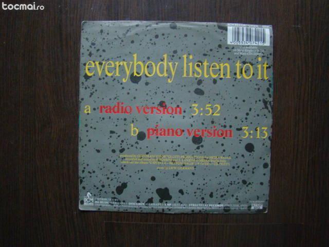 Disc vinil cappella everybody listen to it (mic)