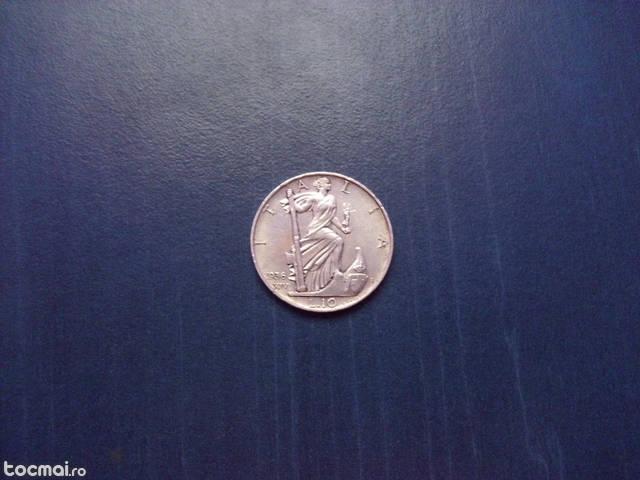 Moneda 10lire argint italia anul 1936