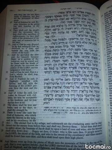 vand bible in limba engleza si hebraica