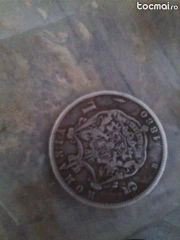 Moneda carol 1 an 1880