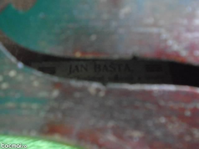 Vioara antica 1890 Jan Basta, semnatura originala