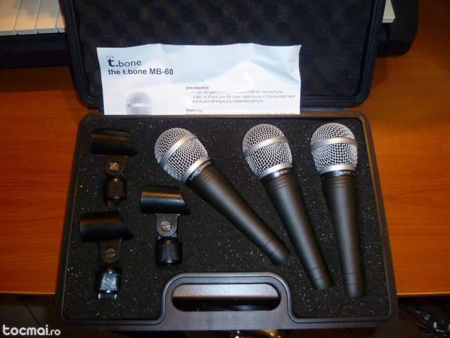 3 microfoane vocal the t. bone mb- 60 set