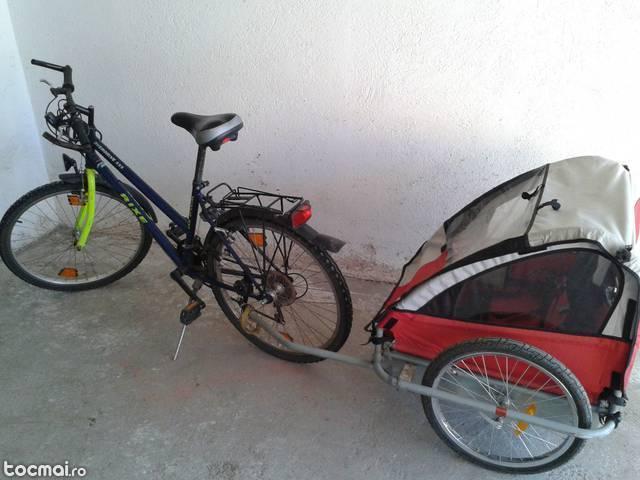 Ansamblu sport- bicicleta+carucior copii