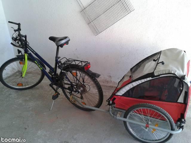Ansamblu sport- bicicleta+carucior copii