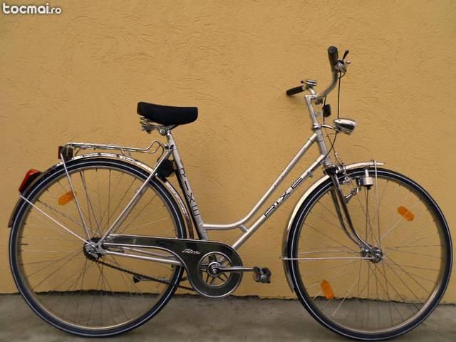 Bicicleta Rixe City Bike, Full inox, roti 28