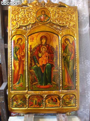 Icoana Maica Domnului cu Pruncul si Sf. Mihail si Gavril