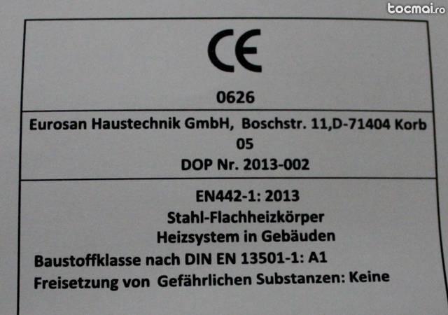Calorifer nou otel germania, 600 x 1400 mm, 1271 watt