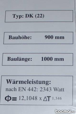 Calorifer NOU, OTEL, Germania 900 x 1000 mm, 2343 watt