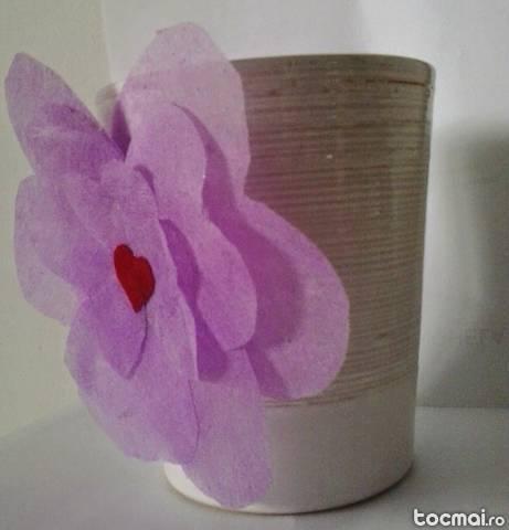 vaza decorata handmade