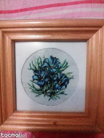 Goblen floare albastra