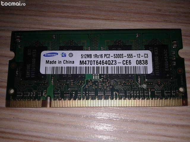 Samsung 667mhz PC2- 5300S- 555- 12- C3