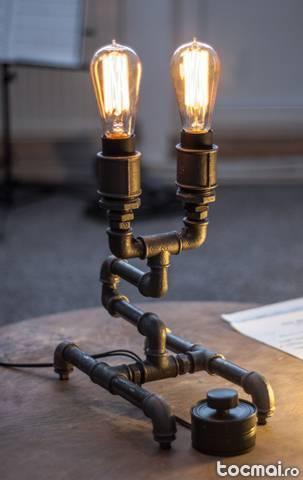 Lampa hand- made industriala