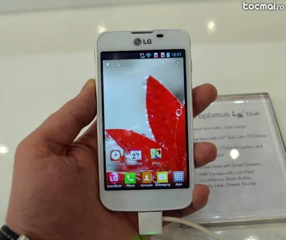 Smartphone Dualsim LG L5 II E455, la cutie, pachet complet