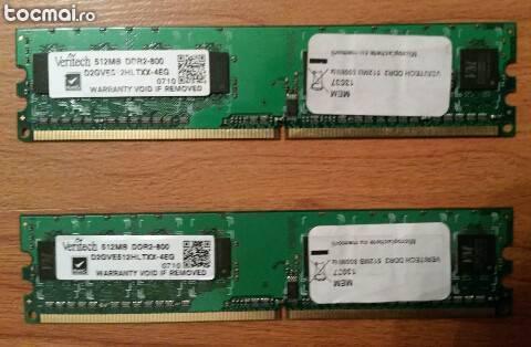 2 memorii: Veritech 512MB DDR2- 800