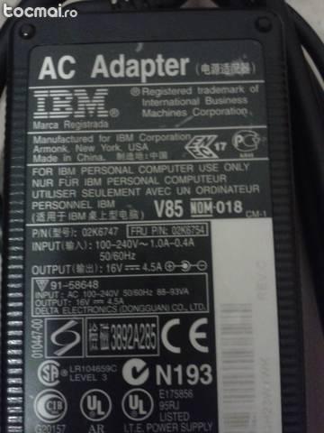 alimentator laptop IBM 16V 4, 5A