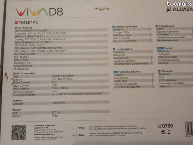 Allview Viva D8 Tablet PC- schimb cu Xbox360