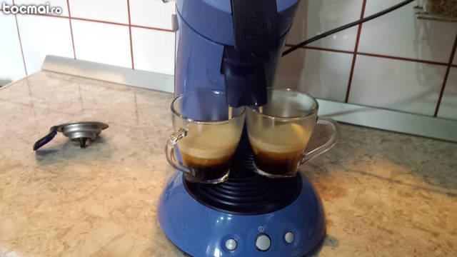 Expresor de cafea Philips- Saeco, cu pad- uri, culoare bleu