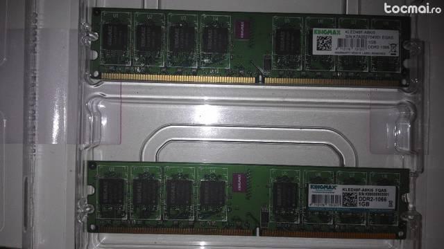 Kit memorii ram DDR2 2 x 1Gb 1066 Kingmax