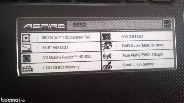 Laptop Acer 5552 15, 6''