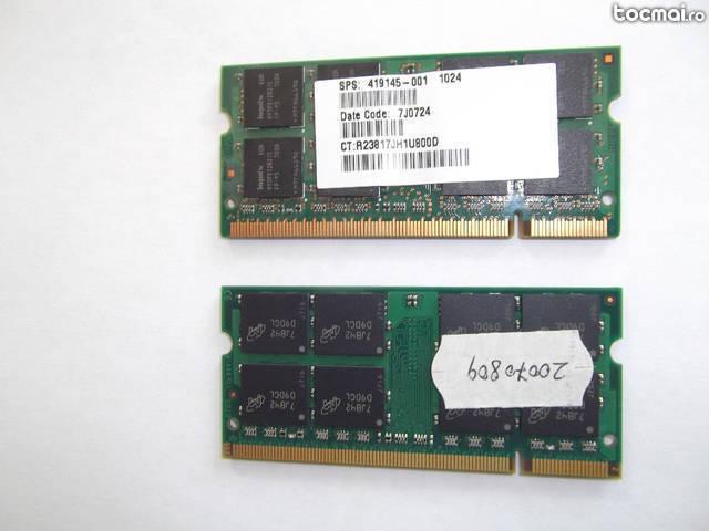 Memorii laptop DDR2 2 x 1Gb