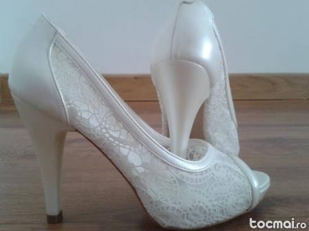 Pantofi Epica Wedding eleganti, cu dantela
