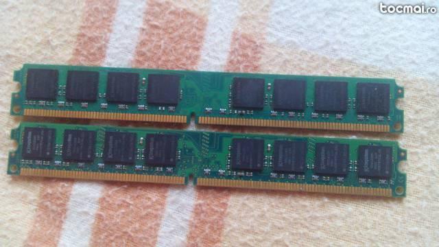 Rami DDR2 doua placute de cate 1Gb 800Mhz Kingston