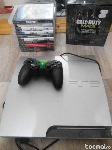 PS3 Slim , 11 jocuri , 1 joystick personalizat