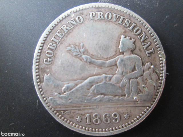 Una peseta argint 1869