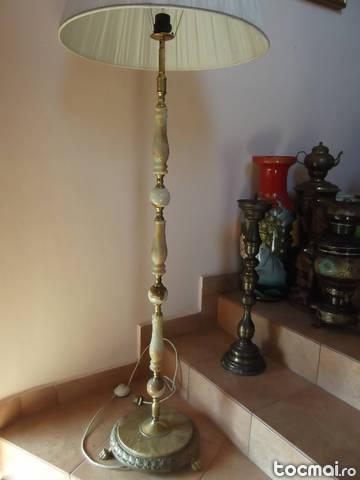 lampadar din onix si bronz 160 cm
