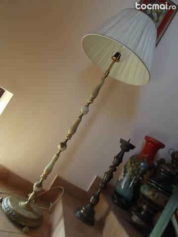 lampadar din onix si bronz 160 cm