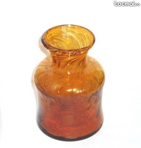 Vaza colectie cristal amber marigold design Erik Hoglund
