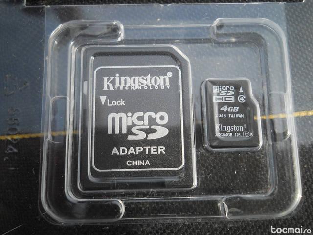 Card Memorie 4GB MicroSD cu Adaptor SD