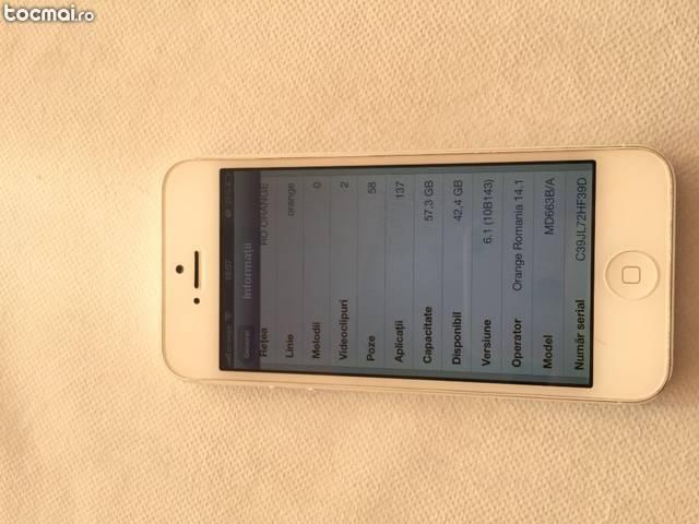 Iphone 5 16gb white neverlocked