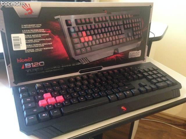 Kit Gaming A4tech Tastatura Bloody B120 + Mouse X7 X- 718BK